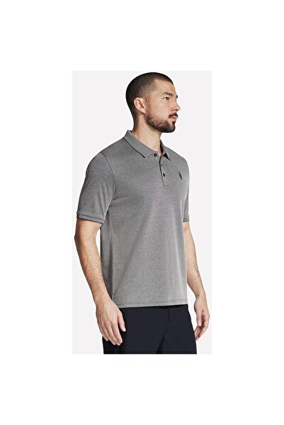 SKECHERS T-shirt Off Duty Polo, Gray, Men