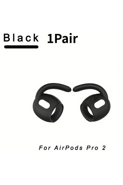 Choice For Pro2 Black 1Pair Anti-Slip Silicone Ear Hooks for AirPods Pro 2 | ...