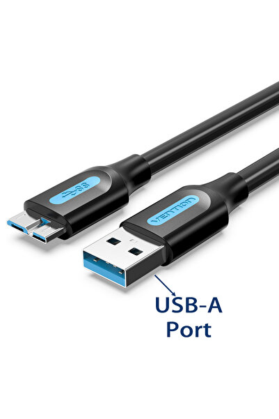 Choice كابل بيانات USB 3.0 محمول عالي الدقة بمنفذ USB-A بطول 1 متر، متوافق مع محركات الأقراص الصلبة Western WD Seagate Toshiba