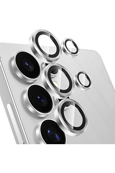 Choice لهاتف سامسونج S25Ultra Silver-03، غطاء حلقي لحماية الكاميرا من التيتان...