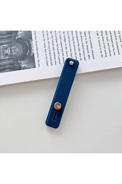 Choice حزام معصم أزرق داكن حزام يد قبضة إصبع حامل هاتف محمول حامل دفع وسحب لو...