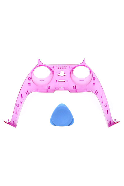 Choice شريط تزييني شفاف وردي اللون لمقبض بديل من YuXi للوحة تحكم PS5