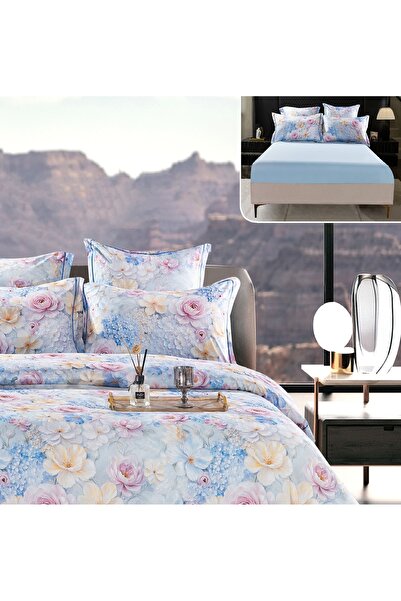 CHIRASO CHIRASO Lingerie Set, Thick Satin, 6 pieces, in box, with Fitted Sheet with ELASTIC 180x200+30cm