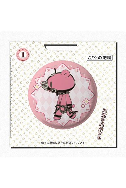 Choice شارات دببة كئيبة وردية كاواي z2 مقاس 25x25 مم، شارات ليزر دائرية على ش...