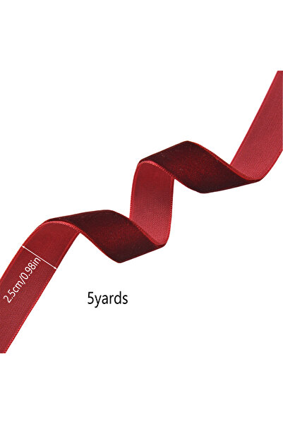 Choice لفات شريط مخملي L NCD037-3 بأحجام مختلفة من الحجم 5، وزخرفة حدودية حمراء من جانب واحد، مناسبة