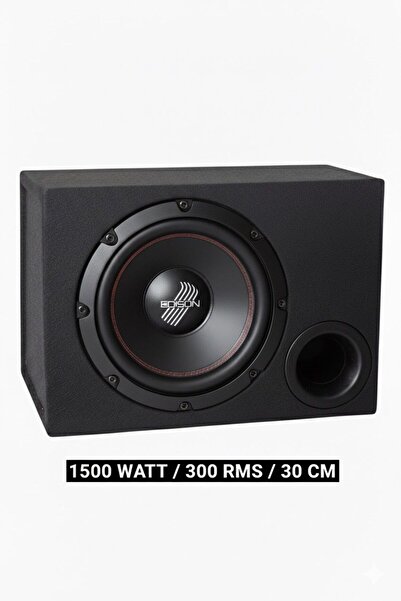 Edison Ed-s1200 KABİNLİ 1500 Watt 300 Rms 30 Cm Subwoofer Bass Bass Oto Hoparlör KABİNLİ
