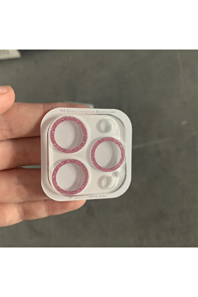 Choice جراب حماية لعدسة الكاميرا باللون الوردي الشفاف اللامع لهاتف iPhone 15-...