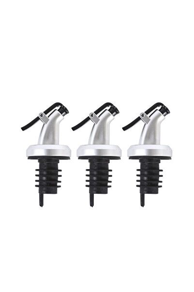 Choice عبوة من ثلاث قطع من زجاجات التوابل الفضية للمطبخ المنزلي وزجاجات صلصة ...