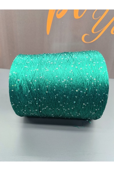 Pİ Yarn Pullu el örgü ipi 1000 gr yeşil