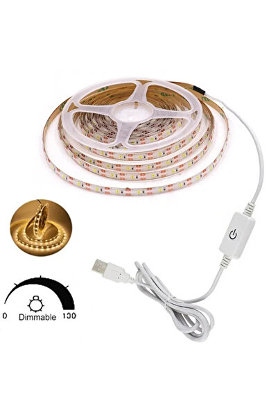 Choice شريط إضاءة LED بطول 5 أمتار، أبيض دافئ، تيار مستمر 5 فولت، 2835، مفتاح...