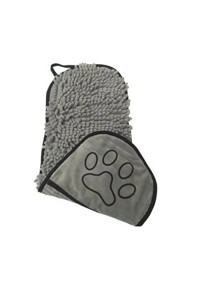 choice2 منشفة حمام رمادية فائقة الامتصاص للحيوانات الأليفة مقاس 53 × 22 سم، م...