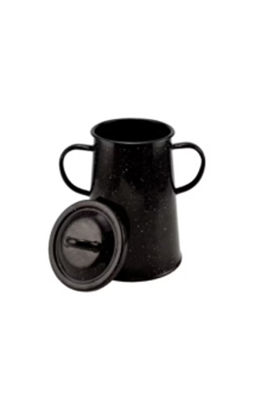 OEM Black Enameled Lard Container, 2 L