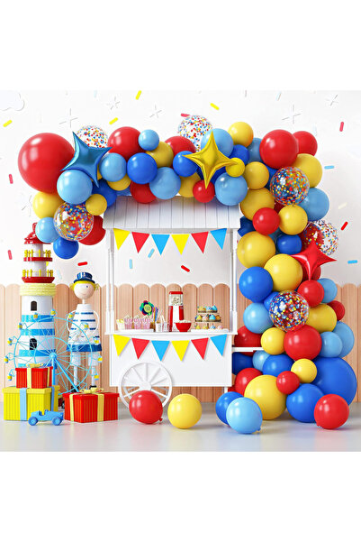 Choice طقم أقواس بالونات كرنفال نابض بالحياة CY8037colourful مكون من 87 قطعة ...