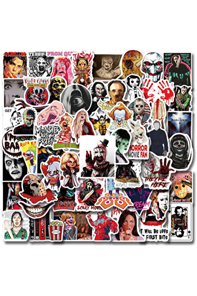 Choice ملصقات رعب متعددة الألوان، 100 قطعة، هدايا رعب، ملصقات أفلام رعب، ديكو...