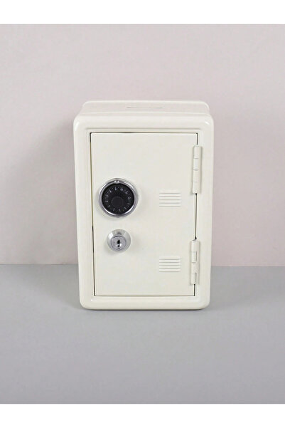 Choice1 حصالة نقود بيضاء من WHITE Lking - خزنة صغيرة مزدوجة مع مفتاح، صندوق ت...