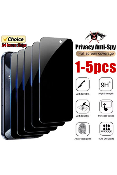 Choice19 واقي شاشة كامل التغطية مضاد للتجسس، قطعتان، لهواتف آيفون 16، من 1 إل...