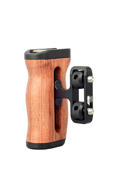 PROBTY مقبض قفص كاميرا ZV-E10 مع قفص قبضة خشبي لـ ZV-E10 مع لوحة تحرير سريعة ...