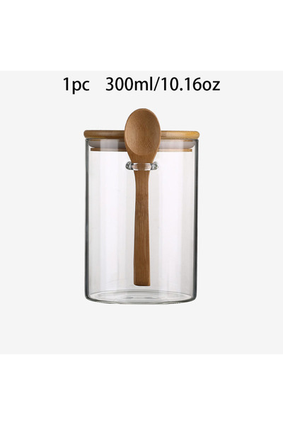 Choice 1 PCS 300ml Candy Jar, Biscuit Jar, Glass Storage Jar With Sealed Bamb...