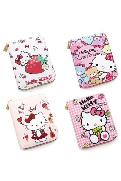 Miniso محفظة عملات معدنية عشوائية من قطعتين بتصميم كرتوني كاواي هيلو كيتي من ...