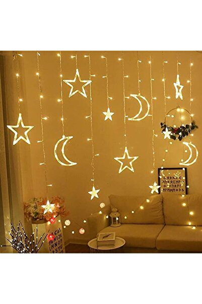 Yuwell Ramadan Decoration Lights Star and Moon 3.5M with 8 Sequence Modes (220V)