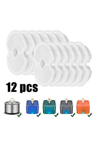 Choice 12 قطعة من فلاتر استبدال فلاتر نافورة مياه القطط، فلاتر استبدال فلتر م...