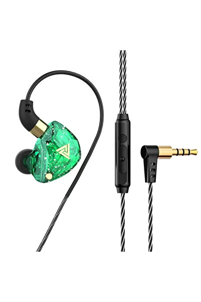 Vikefon سماعات أذن ديناميكية خضراء QKZ SK8، صوت جهير عالي الدقة، سماعات أذن د...