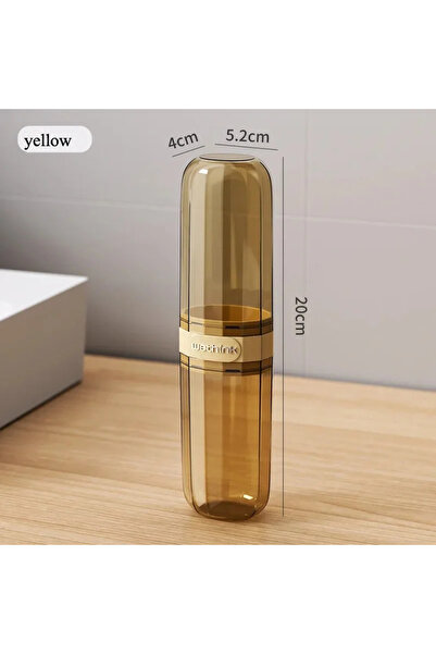 Choice كوب غسول الفم للسفر باللون الأصفر، حامل فرشاة الأسنان المحمول، مجموعة ...