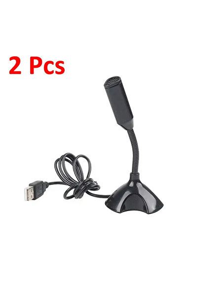 Choice ميكروفون USB أسود اللون، قطعتان، لأجهزة الكمبيوتر المحمولة وأجهزة الكم...