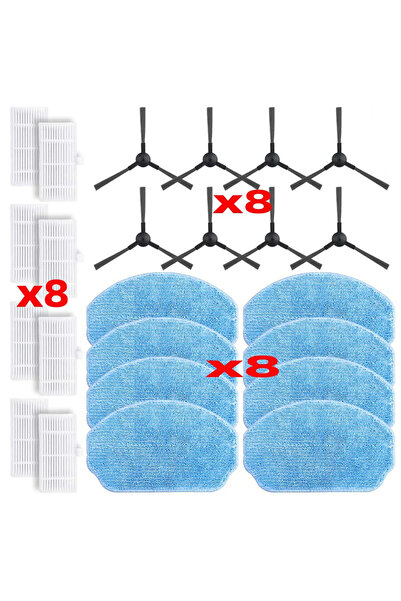 Choice مجموعة من 24 قطعة D لملحقات روبوت المكنسة الكهربائية Teendow BR151، فر...