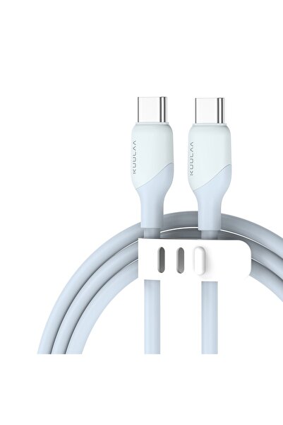 Kuulaa كابل USB C أزرق بطول 1 متر إلى كابل USB Type C سلك شحن سريع PD 30 وات ...