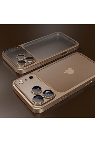 Choice جراب هاتف iPhone 17 Pro Max ذهبي فاخر مطلي بالذهب شفاف غير لامع مع شحن...