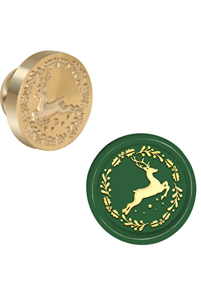 choice2 YZ0314 ختم الشمع الرسمي للقطب الشمالي، ختم سانتا كلوز، 25 مم، نحاس قا...