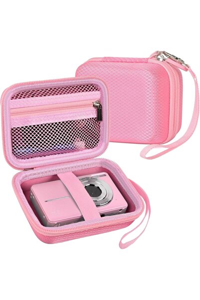 Choice حقيبة تخزين الكاميرا الرقمية باللون الوردي (حقيبة فقط) لكاميرات CAMKOR...