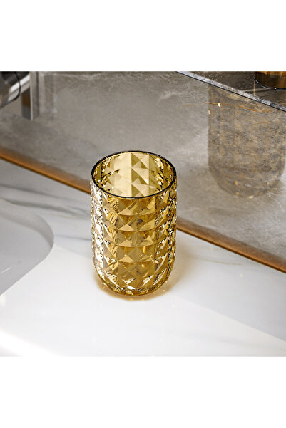 Choice كوب غسول الفم الفاخر جولد لايت، كوب فرشاة عالي المظهر، كوب شفاف، مجموع...