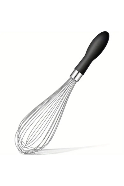 Choice black 1pc Premium Stainless Steel Whisk - Ergonomic Soft-Grip Silicone Handle, Extra-Thick and Ultra