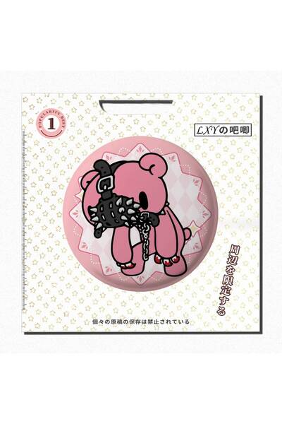 Choice شارات z7 25x25 مم كاواي وردية اللون على شكل دب كئيب شارات أنمي دائرية ...