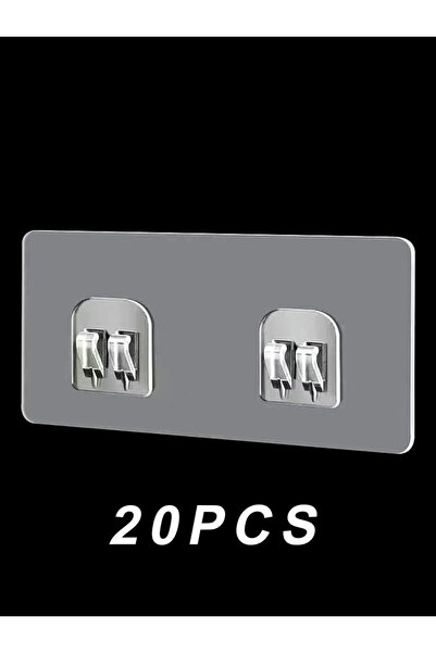 Choice 20 قطعة من خطافات المخلب المزدوجة بدون حفر: حوامل حائط فولاذية، مقابض ...