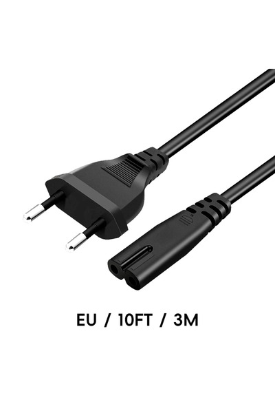 Choice 3M DATA FROG 1m 1.5m 3m EU Plug 2-Prong AC Power Supply Cable AC Plug Power Extension Cord for PS4 P