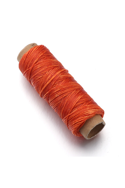 Choice Orange Red 50yards/lot Polyester Flat Waxed Thread 150D 1mm Leather Se...