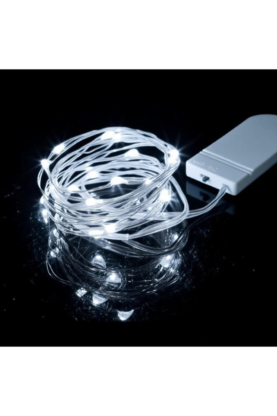 Choice 5 أمتار 50 ليد أبيض أضواء خرافية ليد تعمل بالبطارية سلسلة أضواء مقاومة...