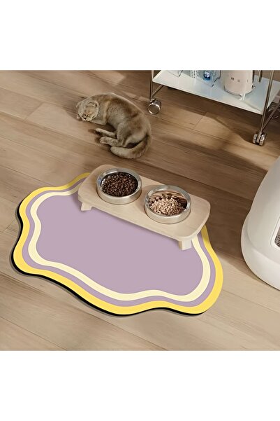 Choice Purple Absorbent Pet Feeding Mat Quick-dry Pet Placemat for Cats Dogs ...