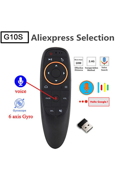 Choice جهاز التحكم عن بعد الصوتي G10S G10S Pro ماوس هوائي لاسلكي G10SPro BT 2.4G جيروسكوب بإضاءة خلفية للتلفزيون الذكي