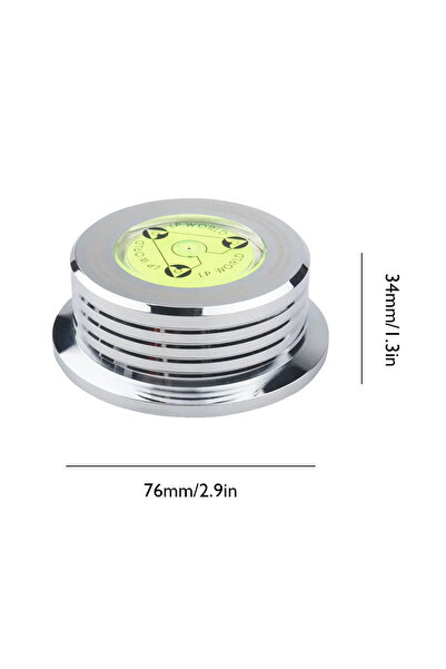 APWIKOGER Silver 50Hz Vinyl Record Player 50/60Hz LP Universal Disc Turntable StabilizerAluminum Alloy with Le