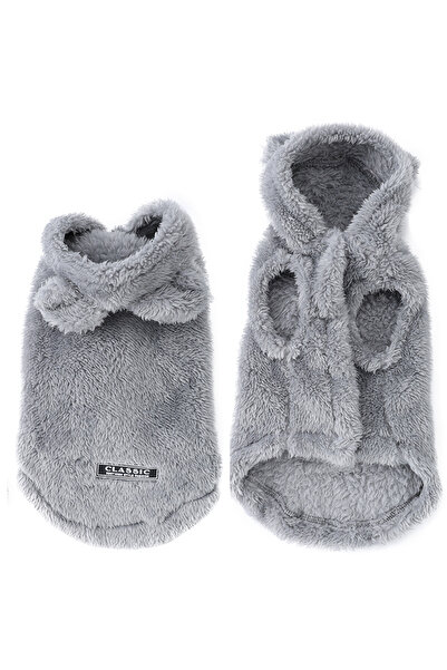 Choice XL Gray Fleece Warm Cat Costume For Winter Autumn Cute Soft Cats Clothes For Small Medium Dog Kitty