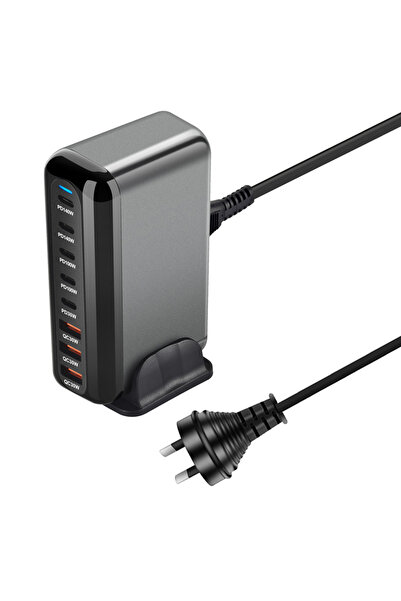 Choice شاحن AU 600W Gan Fast Charge 3.0 USB Type C بـ 8 منافذ 5C3A PD شاحن سر...