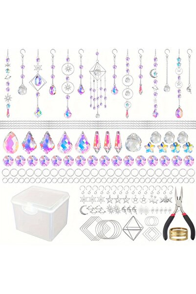 Choice 310 قطعة DIY 310 قطعة DIY مصائد الشمس الكريستالية للنوافذ الداخلية، مص...