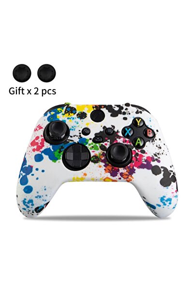 Choice حافظة حماية من السيليكون بألوان قوس قزح لجهاز تحكم Xbox Series X/S ملح...