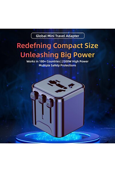 Choice black European travel plug adapter - International Power Adapter Worldwide Charger without USB, Trav