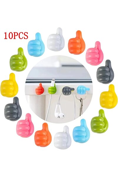 Choice color mixing 10Pcs Thumb Mini Cable Organizer Silicone USB Management Clips Desktop Wire Manager Cor