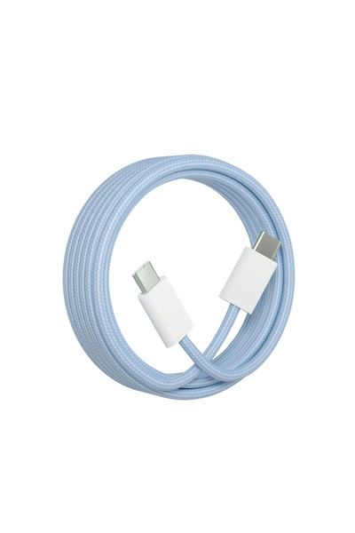 Choice كابل شحن سريع من USB C إلى iPhone 16 بطول 2 متر، قطعتان أزرق، 60 وات، ...